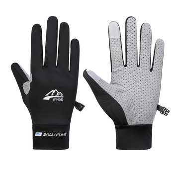 Summer etiquette sports half-finger fingerless full-finger gloves cycling gloves men's touch screen fishing sleeves ice silk thin gloves