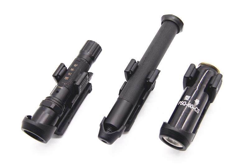 Engineering plastic stick sleeve flashlight sleeve plastic steel quick pull sleeve rotatable spray sleeve military fan service belt parts package