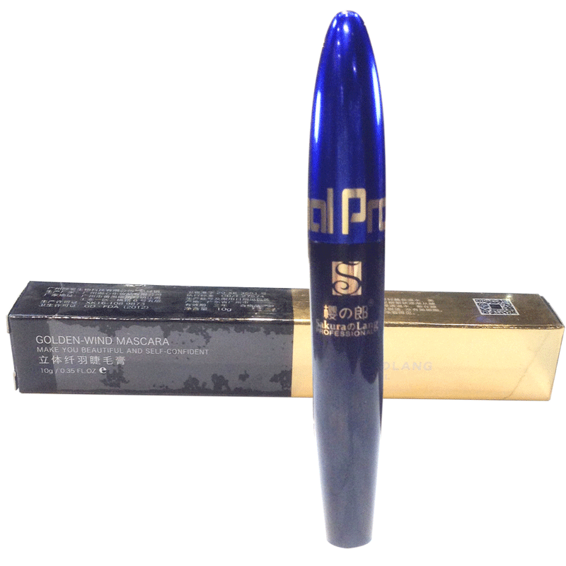 Sakura Lang ba chiều sợi lông mascara tăng trưởng không thấm nước uốn cong dài nuôi dưỡng tự nhiên uốn cong không nở lông mi masscara kiss me