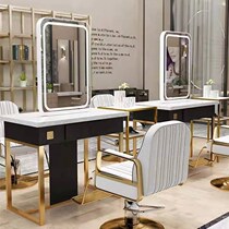 Hairdresshop Beauty Hair Salon Desk Hair Salon Special Hot Dyeing Table High End With Lamp Big-screen Haircut Mirror Manufacturer Direct