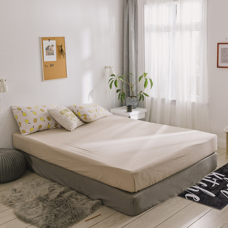 MUJI bed sheet single piece Tianzhu cotton knitted cotton single solid