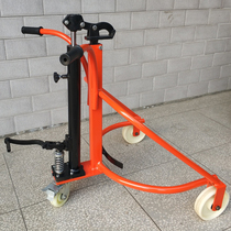  350 kg Pedal hydraulic oil bucket handling forklift Plastic bucket lifting truck Trolley round bucket transport truck