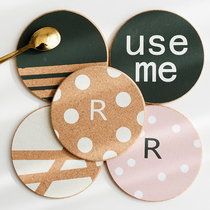Creative Cork mat 3 pieces of thick insulation mat pot mat heat-resistant household absorbent placemat anti-scalding cup bowl mat