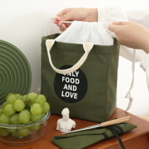Nordic ins Wind bundle mouth lunch insulation dinner bag canvas picnic portable lunch bag Tote Bag tote bag work students