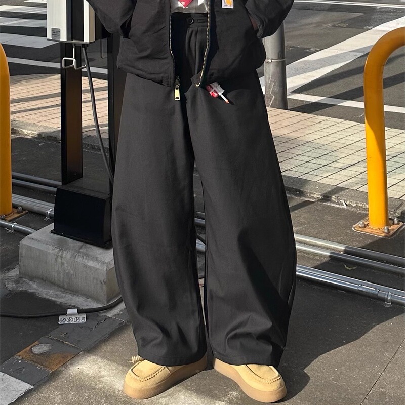 Moving Warehouse, Uniform Shipment on April 18Th.  Huzzuah Scimitar-Style Dress Pants in Black and Gray, with a Draping Effect