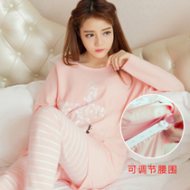 Lactation Pyjamas Pure Cotton 2020 New Stylish Spring Autumn Spicy Mother Personality Foreign Air Pregnancy Woman Dress Korean Version Shorter