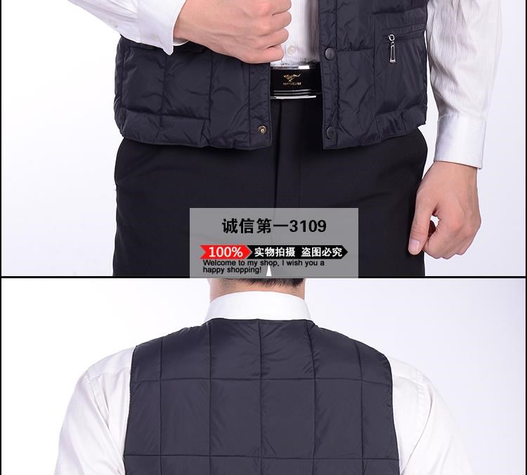 Giải phóng mặt bằng đặc biệt áo vest mùa thu và mùa đông xuống áo vest nam vest nam cổ chữ V mặc quần áo độn bông áo ba lỗ trắng