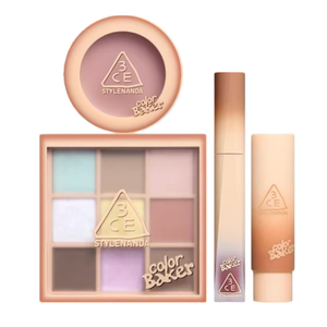 烘焙限定4件套3CE彩妆套装眼影腮红唇釉唇露唇膏口红女礼物