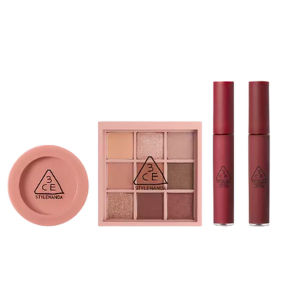 3CE九宫格眼影腮红唇釉套装