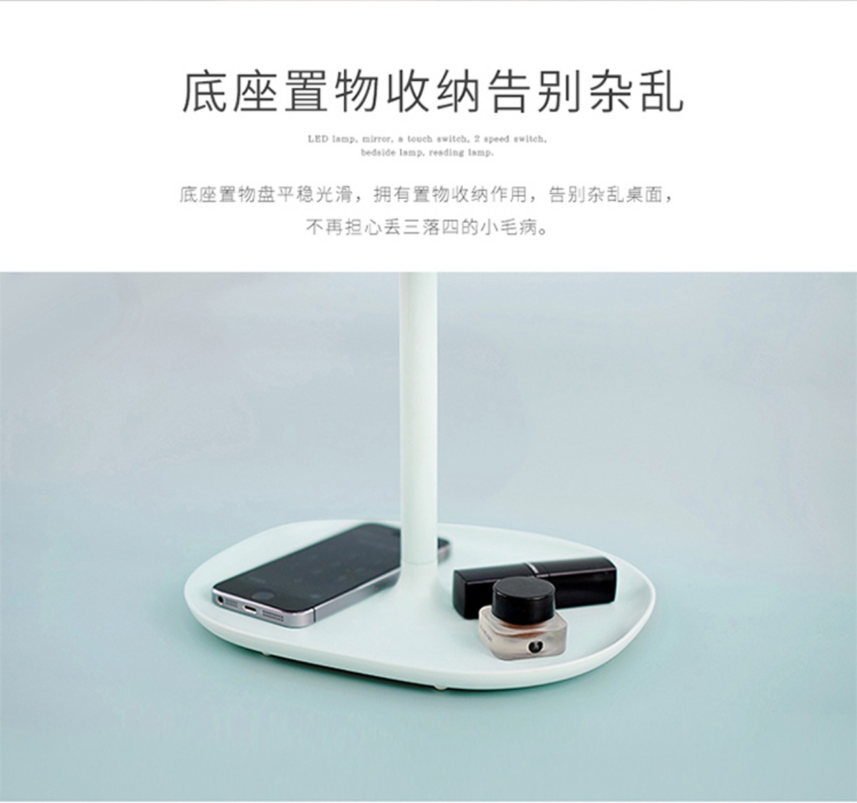 Gương trang điểm gương sinh viên với đèn led trang điểm gương gấp tiện lợi - Gương gương bàn trang điểm