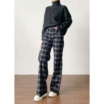 Rugosa M Silver Gray Wide Leg Pants Women High Waist Slim Plain Casual Pants (CK201022003D)