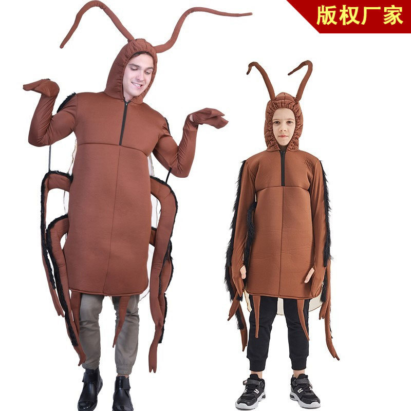 Big Cockroach Costume Cosplay Outfit Doll Funny Performance Costume Poop Costume Halloween Adult Children Stage