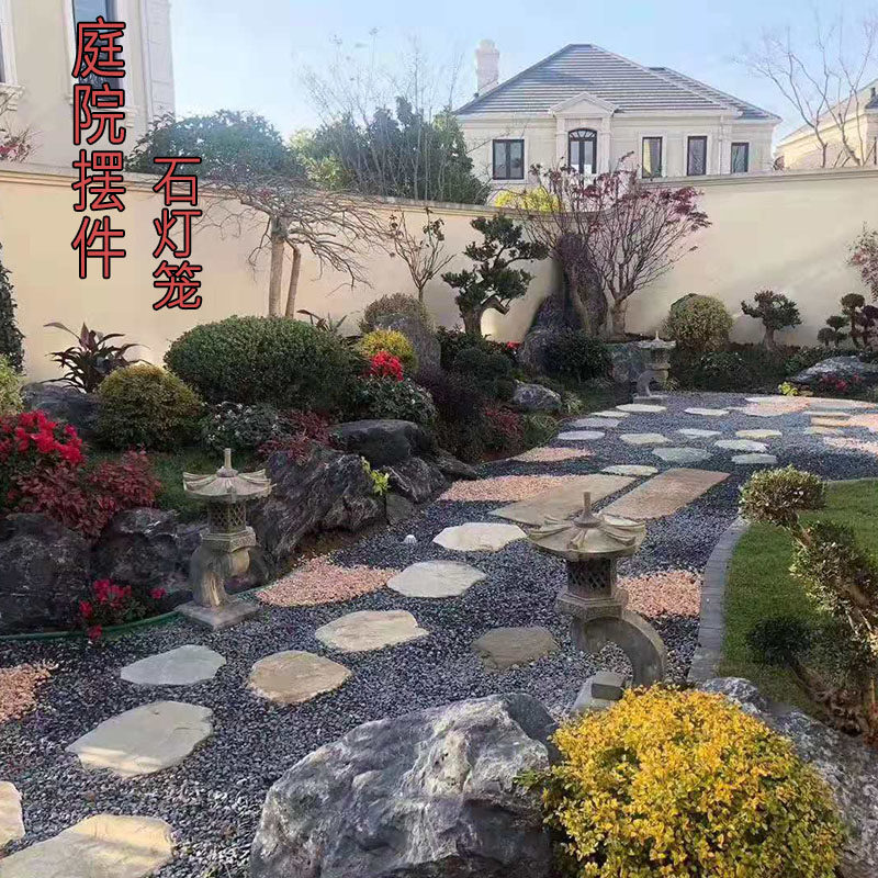 Stone carvings lamp day L style courtyard antique old Chinese stone lantern courtyard garden garden