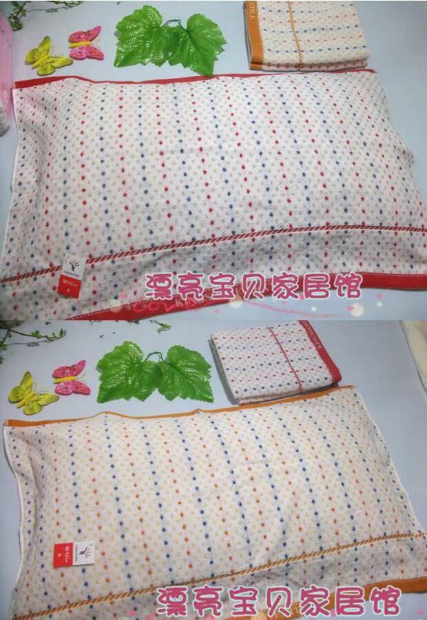 Số vàng bán hàng chính hãng trực tiếp Số vàng khăn gối RB256 Khăn bông vàng đơn giản chấm đơn giá khăn gối
