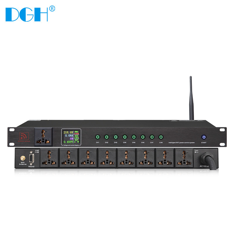 DGH network remote mobile phone control 8-way power sequencer 10-way professional sequence manager computer central control