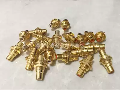 Gold-plated RCA lotus head straight-through female monitoring audio adapter AV female to female RCA female to female AV straight-through female