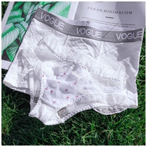 New Couple Underwear Cute Sexy Set Pair of Floral Lace Girls Shorts Men's Boxers Pure Cotton Thin