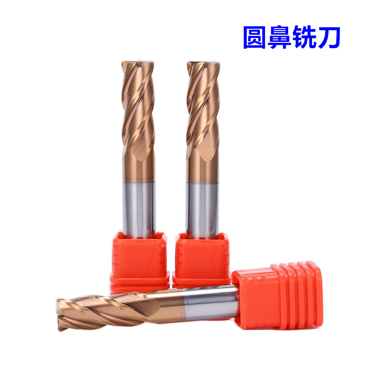 Round nose cutter HRC55 degree tungsten steel coated milling cutter R0 2R0 3R0 5 alloy round nose cutter tungsten steel round nose milling cutter