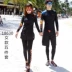 Zipper bảo thủ phù hợp với lặn nữ chia tay dài quần chống nắng áo tắm sứa phù hợp với cặp vợ chồng lướt quần áo bơi mùa xuân nóng Bộ đồ bơi hai mảnh