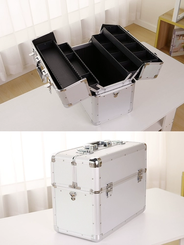 TikTok, большая портативная универсальная коробка для хранения для маникюра, набор маникюрных инструментов