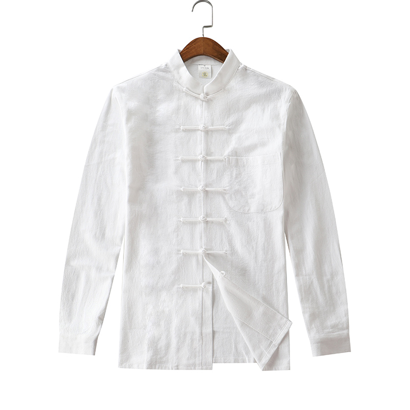 Men's Tangshire Long Sleeved Shirt Chinese Fengxiang Chinese Land Cotton Blade Young Cotton Blade