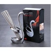 Cygnus creative swan shape tableware seat zinc alloy fruit fork rack dessert spoon coffee spoon storage rack