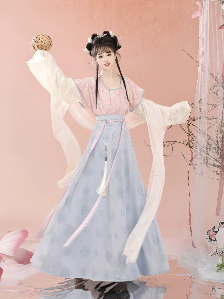 Пошив genu ine Hanfu с круглым воротом, комплект