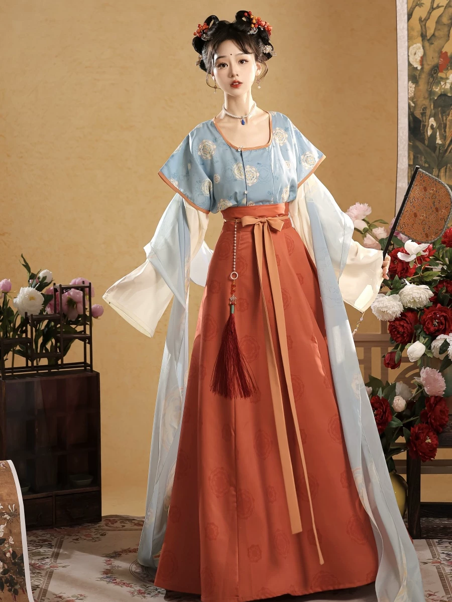 Пошив genu ine Hanfu с круглым воротом, комплект