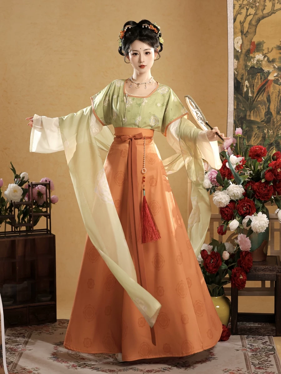 Пошив genu ine Hanfu с круглым воротом, комплект