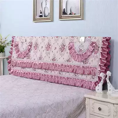 Bed head cover dust cover 1 8m bed 2 m bed 1 5 simple Nordic soft bag European solid wood protective cover