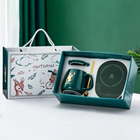 Олень зеленая теплая чашка