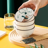 Сине-белый керамический комплект, посуда для еды для домашнего использования, подарочная коробка, подарок на день рождения