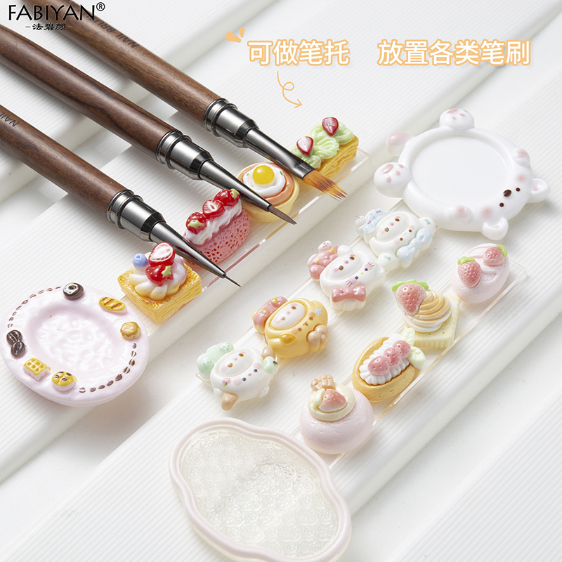 Multifunctional Cartoon Cute Nail Art Acrylic Pen Holder Palette Glue Waterproof Pen Holder Storage Nail Art Tools