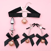 Воротники+соска зажима+Труба анальная заглушка [золото]