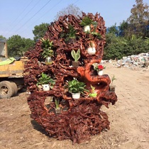 Lychee Wood root carving wood carving ornaments log bog ancient shelf solid wood flower stand tree root length 160 width 50 height 213cm