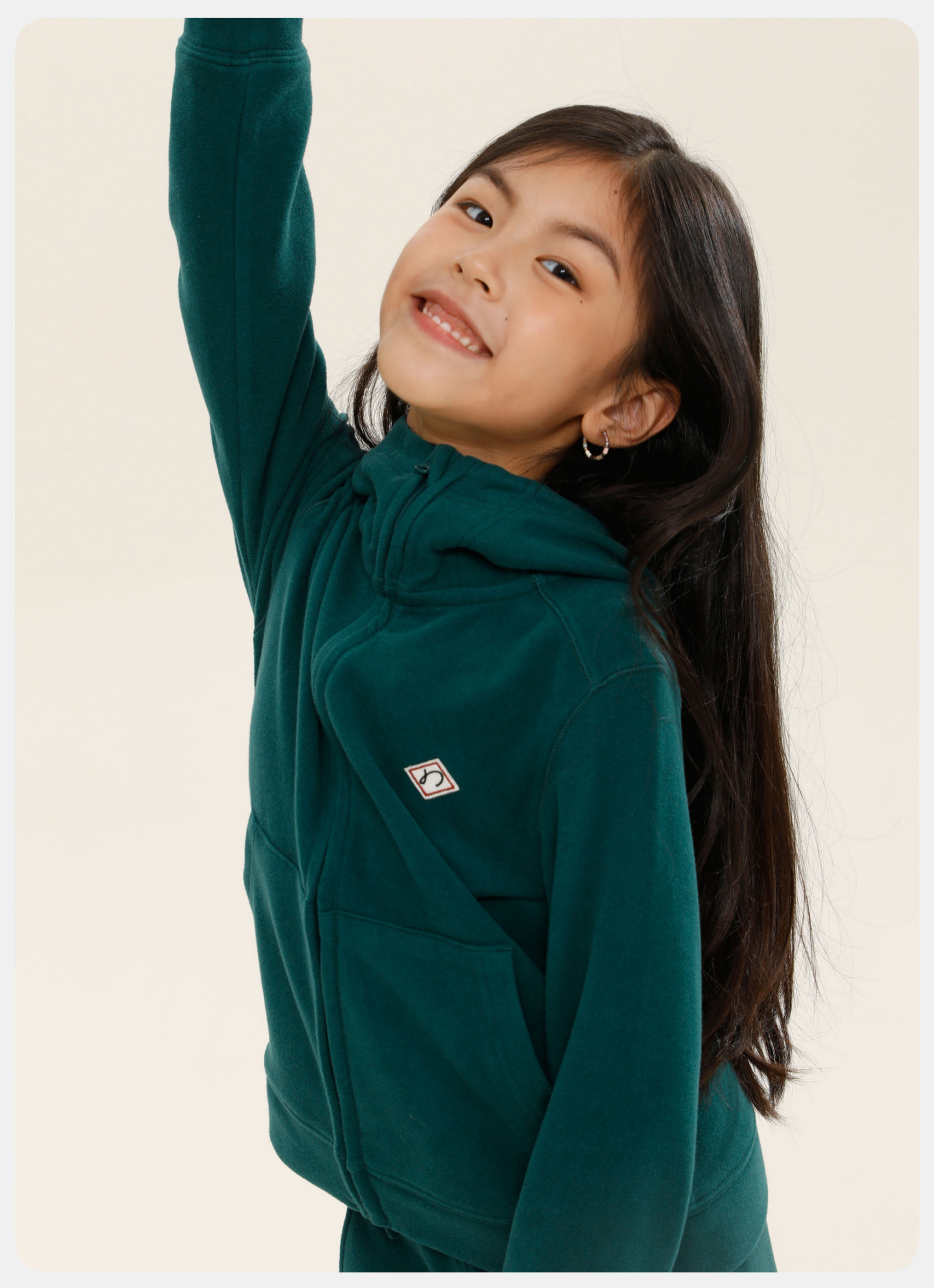 Capsule Naju Children's Clothing [Easy to Fold] Children's Sweatshirt Antibacterial Static-Free Lightweight Warm Fleece Zip-Up Jacket for Boys and Girls — 48
