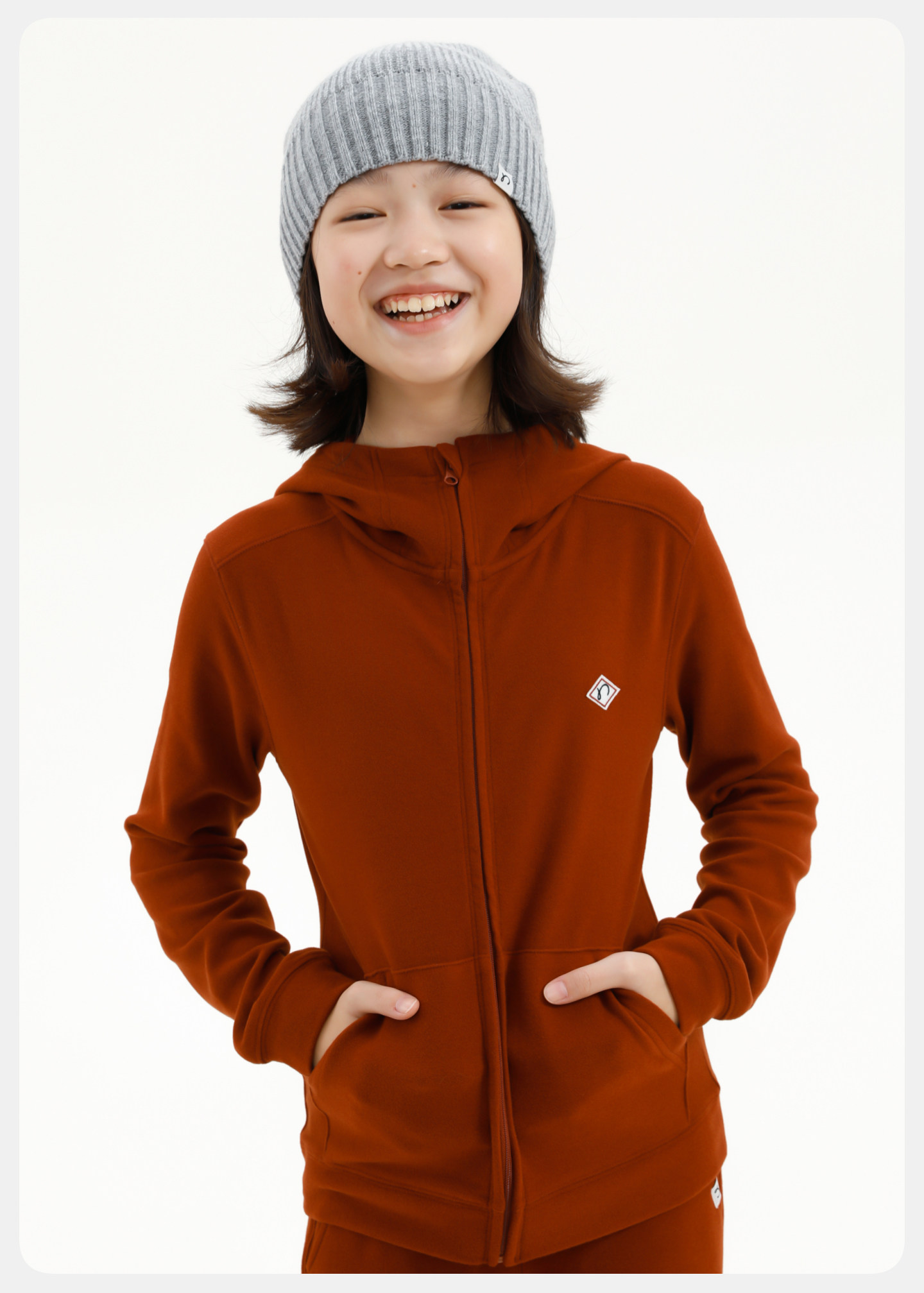 Capsule Naju Children's Clothing [Easy to Fold] Children's Sweatshirt Antibacterial Static-Free Lightweight Warm Fleece Zip-Up Jacket for Boys and Girls — 67