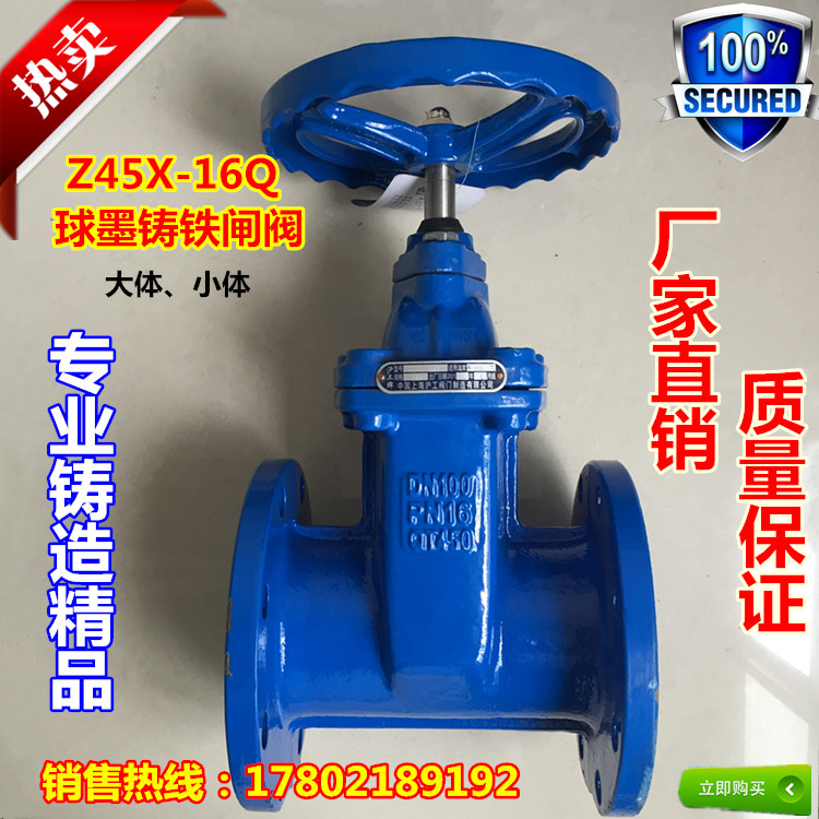 Z45X-16 dark bar soft sealing gate valve elastic seat sealing flange gate valve flange water gate valve DN50-DN300