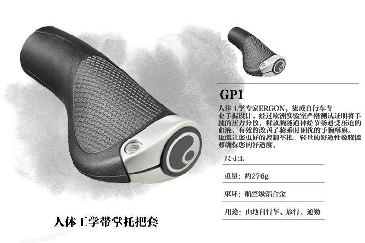 Poignées de vélo ERGON - Ref 2351077 Image 5