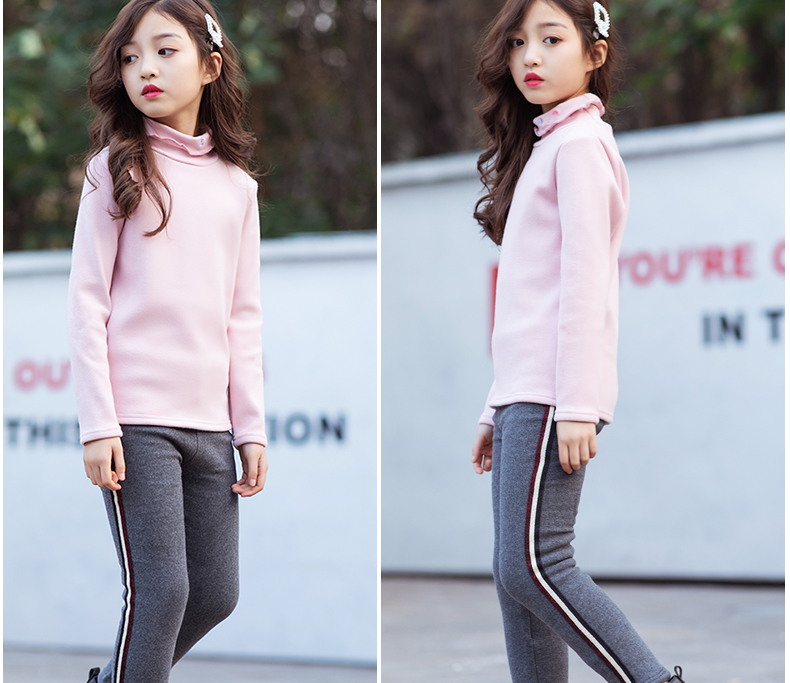 Quần áo bé gái mùa đông bé trai cộng với nhung dày cho bé ba lớp đáy ấm bên ngoài mặc quần cotton da cừu cho bé thêm dày quần vớ bé gái