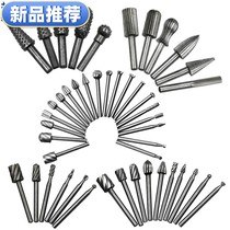 New tungsten steel milling cutter set metal grinding head wood carving head 6MM 3MM handle carbide rotation