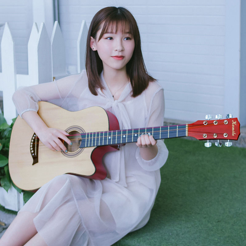41 inch folk acoustic guitar musical instrument beginner beginners entry adult 38 inch veneer guitar for male and female students