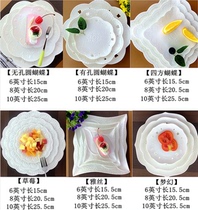 Japanese single export ceramic relief plate Snack plate Dessert plate Cake plate Breakfast plate Western plate Fruit plate