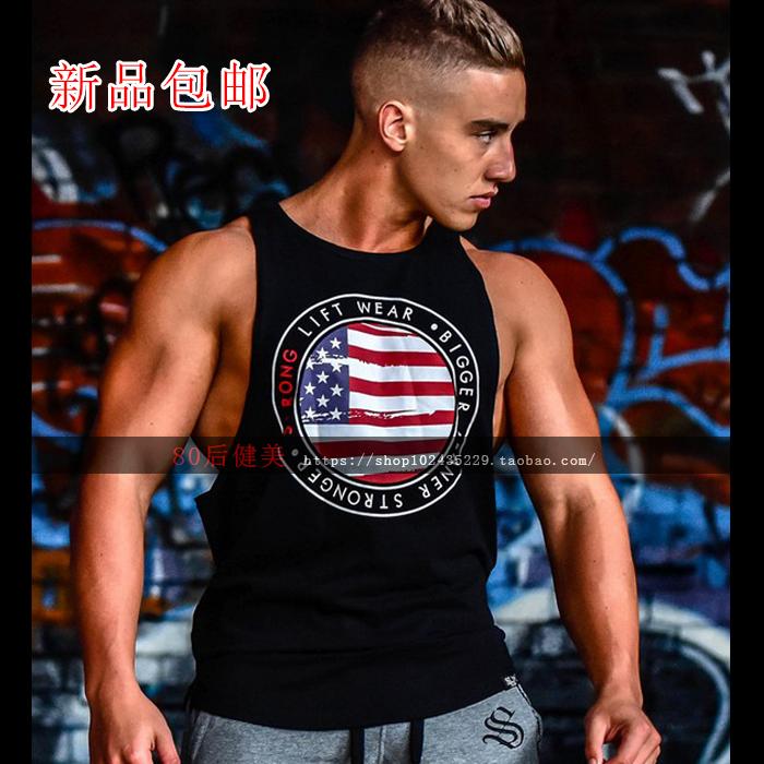 Ưu đãi đặc biệt thể hình chuyên nghiệp thể hình vest thể thao vượt rào nam mùa hè cotton lỏng nam mồ hôi vest vest vai áo 3 lỗ tập gym