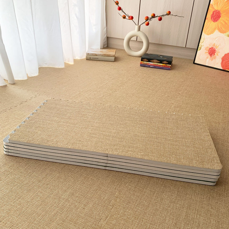Cotton and Linen Spliced Carpet for Bedroom and Living Room, Large Area, Free Cutting, Bedside Bay Window Mat Cotton and Linen Spliced Carpet for Bedroom and Living Room, Large Area, Free Cutting, Bedside Bay Window Mat