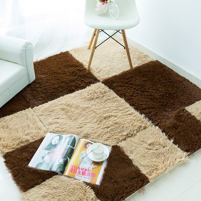 Washable room with patchwork carpeted bedroom fully covered with puzzle floor mats living room bay window tatami dorm floor mats