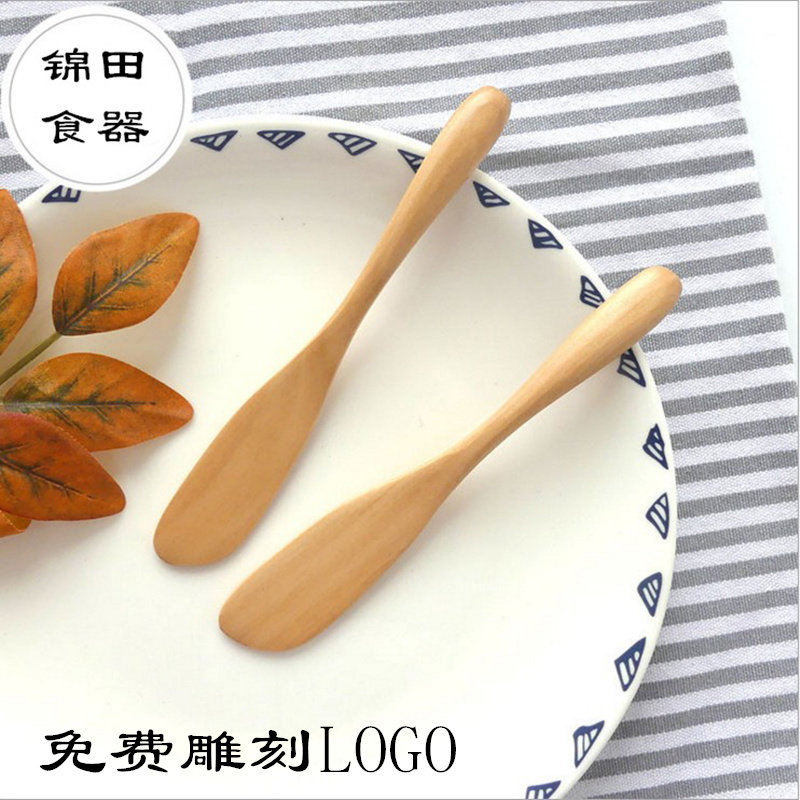Natural log butter knife Mask wooden knife Environmental friendly jam cheese knife apply baking utensils