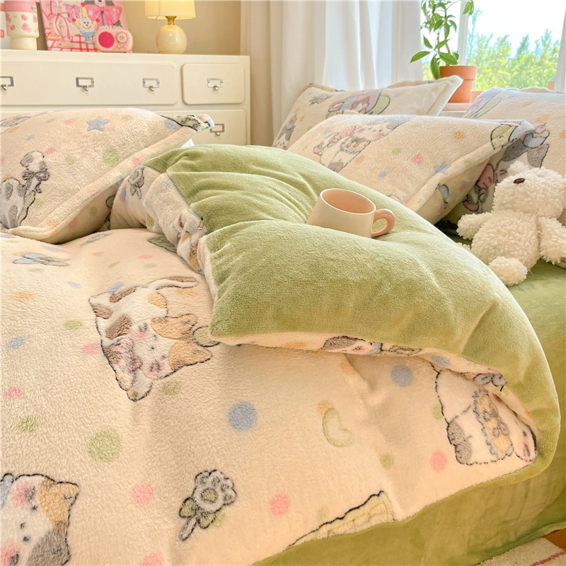 冬季加厚牛奶绒四件套券后99.9元包邮 冬季加厚牛奶绒四件套券后99.9元包邮