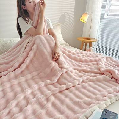 a类兔毛绒毯皮草绒毯沙发盖毯牛奶绒保暖床单空调毯办公室午睡毯