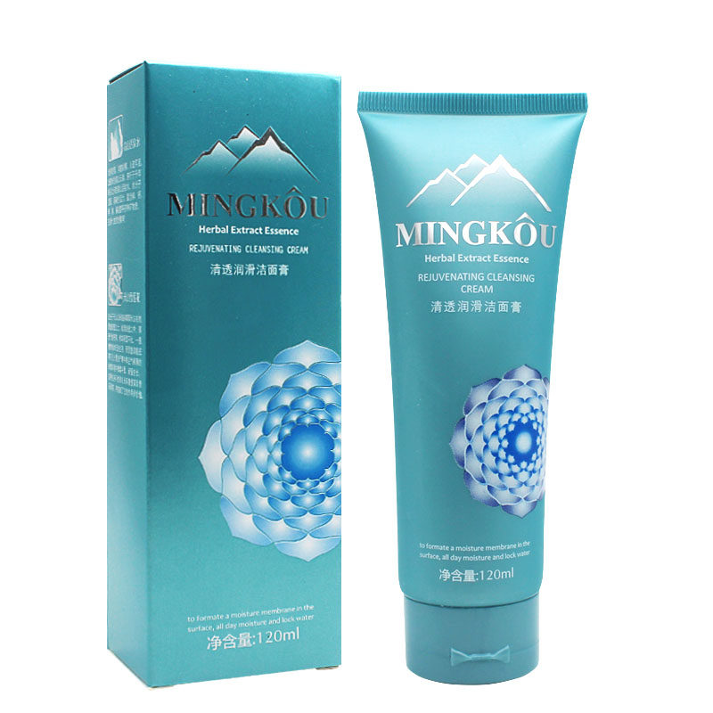 Ming Kou Snowland essence clear and lubricating facial cleanser 120g men's and women's deep cleansing oil control moisturizing facial cleanser